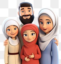 PNG Islamic family cartoon adult white background