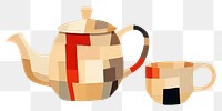 PNG Cup teapot mug refreshment. 