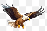 PNG Eagle cartoon animal flying. AI generated Image by rawpixel.
