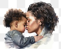 PNG Kissing portrait adult baby. 