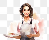 PNG Smiling female adult chef. AI generated Image by rawpixel.
