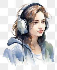 PNG Headset headphones portrait adult. 