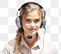 PNG Headset headphones portrait adult. 