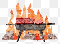 PNG Barbecue meat creativity fireplace. AI generated Image by rawpixel.