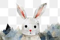 PNG Cute rabit painting animal mammal. AI generated Image by rawpixel.