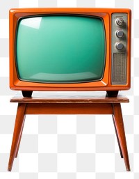PNG Retro television screen white background electronics. AI generated Image by rawpixel.