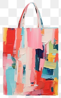 PNG Shopping bag art handbag paint. AI generated Image by rawpixel.