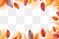 PNG Fall leaves frame backgrounds pattern plant. 