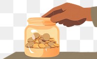 PNG Donation jar investment container. AI generated Image by rawpixel.