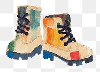 PNG Boots art footwear shoe. AI generated Image by rawpixel.