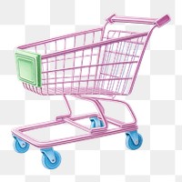 PNG Shopping cart white background consumerism supermarket. 