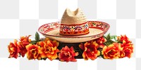 PNG Sombrero white background celebration decoration. 