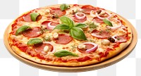 PNG Homemade pizza food white background mozzarella. 