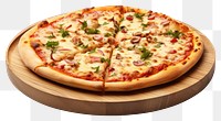 PNG Margarita pizza tray food white background mozzarella. AI generated Image by rawpixel.