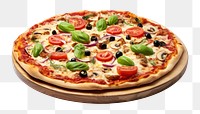 PNG Pizza tray food white background mozzarella. AI generated Image by rawpixel.