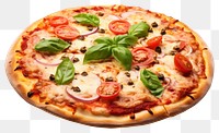 PNG Pizza food white background mozzarella. 