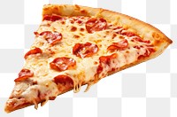 PNG Pizza slice food white background zwiebelkuchen. AI generated Image by rawpixel.
