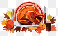PNG Thanksgiving thanksgiving painting dinner. AI generated Image by rawpixel.