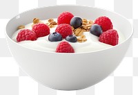 PNG Bowl raspberry dessert yogurt. 