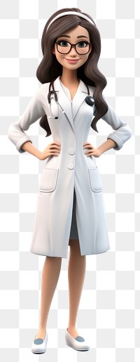 PNG Women healthcare cartoon adult coat. 