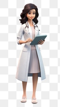 Women healthcare overcoat cartoon adult. 