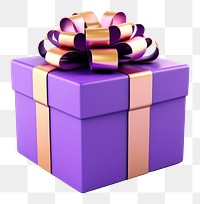 PNG Gift box ribbon bow. 