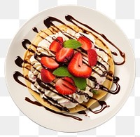 PNG Cold crepe strawberry chocolate vanilla. 