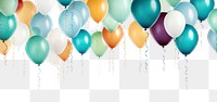 PNG  Birthday balloons party celebration anniversary. AI generated Image by rawpixel.