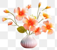 PNG Flower brunch plant petal vase. AI generated Image by rawpixel.