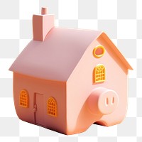 PNG Piggy bank coin money house. AI generated Image by rawpixel.