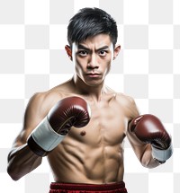 PNG Half-asian man exercising thai boxing punching sports adult. 