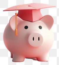 PNG Graduation pig representation intelligence. AI generated Image by rawpixel.