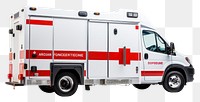 PNG Ambulance vehicle van white background. AI generated Image by rawpixel.
