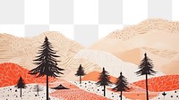 PNG Landscape outdoors drawing nature. AI generated Image by rawpixel.