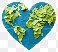 PNG Earth heart paper leaf circle. 