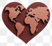 PNG Earth heart affectionate togetherness topography. AI generated Image by rawpixel.