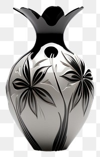 PNG Flower vase pottery white background creativity. AI generated Image by rawpixel.