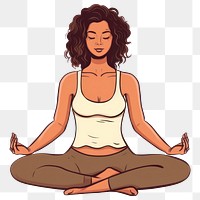 PNG Yoga adult woman spirituality. AI generated Image by rawpixel.