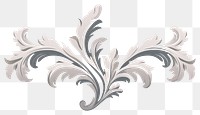 PNG Acanthus leaves pattern drawing white. 