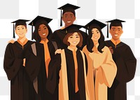 PNG Graduation student adult togetherness. AI generated Image by rawpixel.