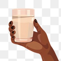 PNG Water glass holding drink. AI generated Image by rawpixel.