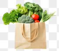 PNG Paper bag vegetable broccoli plant. AI generated Image by rawpixel.