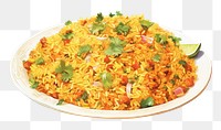 PNG Food biryani plate rice. AI generated Image by rawpixel.