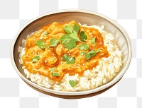 PNG Food curry plate meal. AI generated Image by rawpixel.