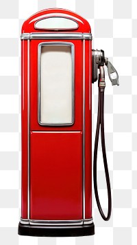 PNG Vintage gas pump machine white background technology. 