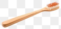 PNG Wooden toothbrush tool white background simplicity. AI generated Image by rawpixel.