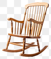 PNG Chair furniture white background rocking chair. AI generated Image by rawpixel.