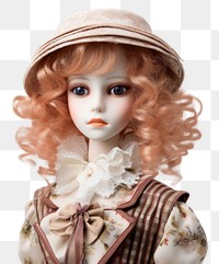 PNG Doll toy representation hairstyle. AI generated Image by rawpixel.