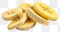 PNG Banana slices plant food white background. AI generated Image by rawpixel.