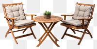 PNG Garden furniture chair table 